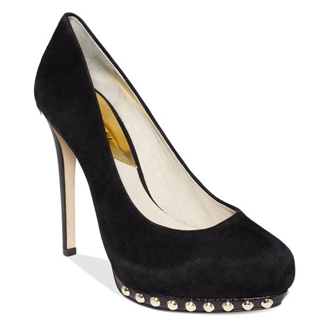 michael kors black flat pumps|Michael Kors black suede pumps.